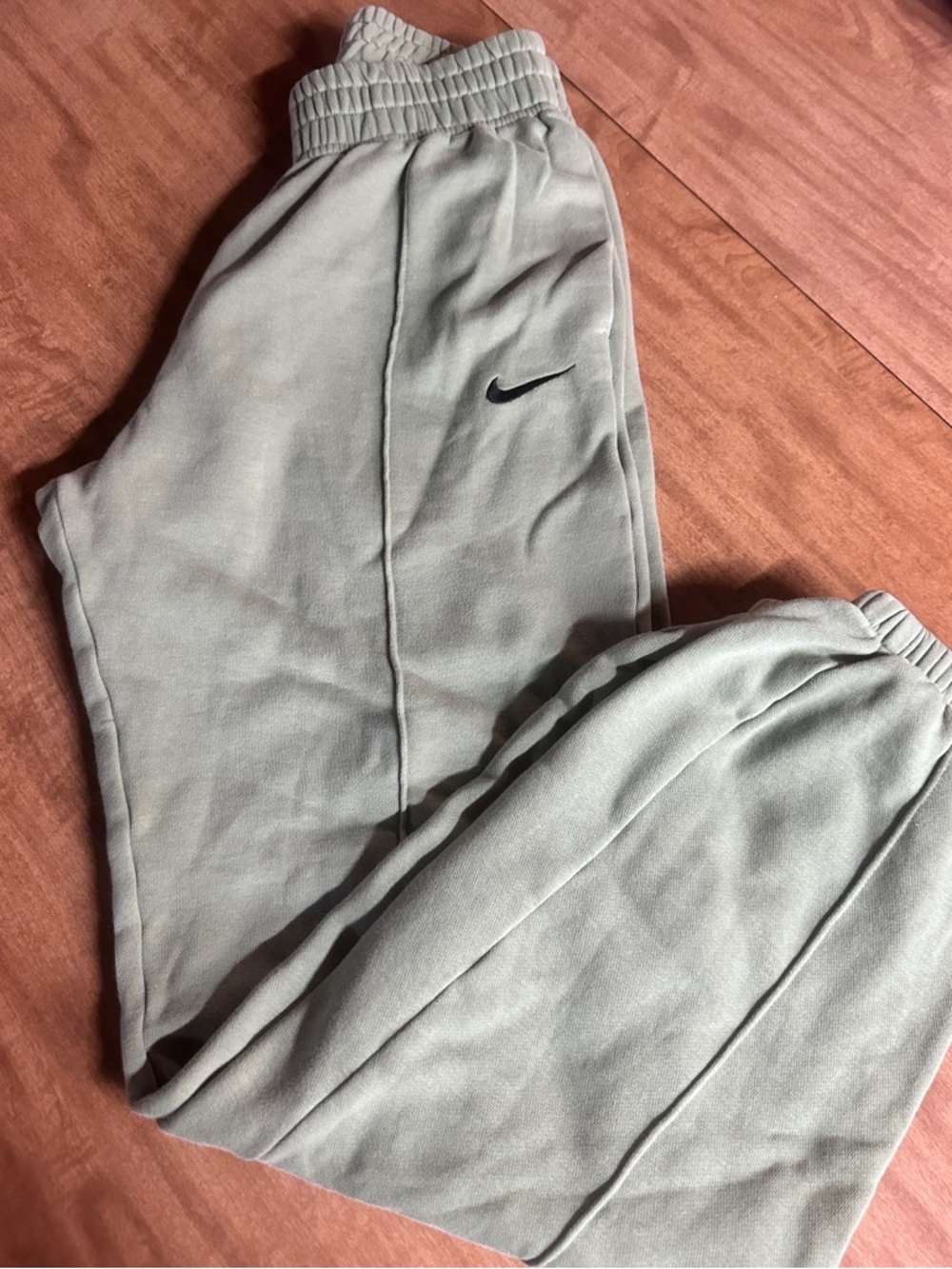 Nike Olive Fleece Joggers with Black Swoosh